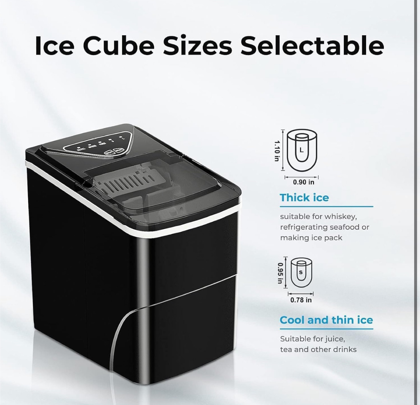 Portable Countertop Ice Maker - Makes Ice Quickly - photo 3