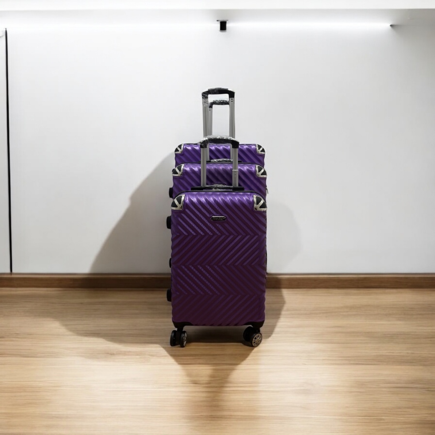 3-Piece Purple Suitcase Set