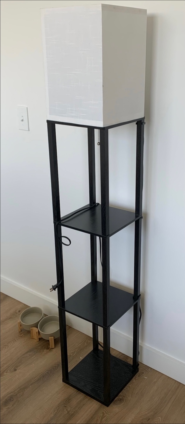 Floor Lamp with Shelves - Black - Excellent Condition