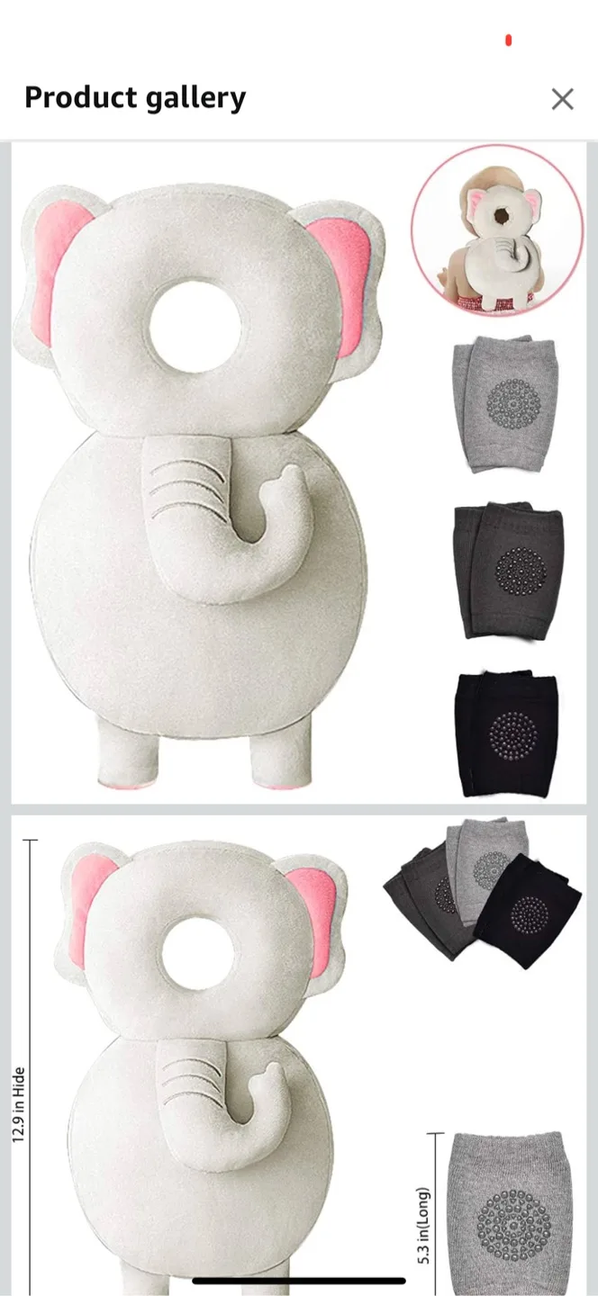 Baby Head Protection Pillow and Knee Pads Set thumbnail
