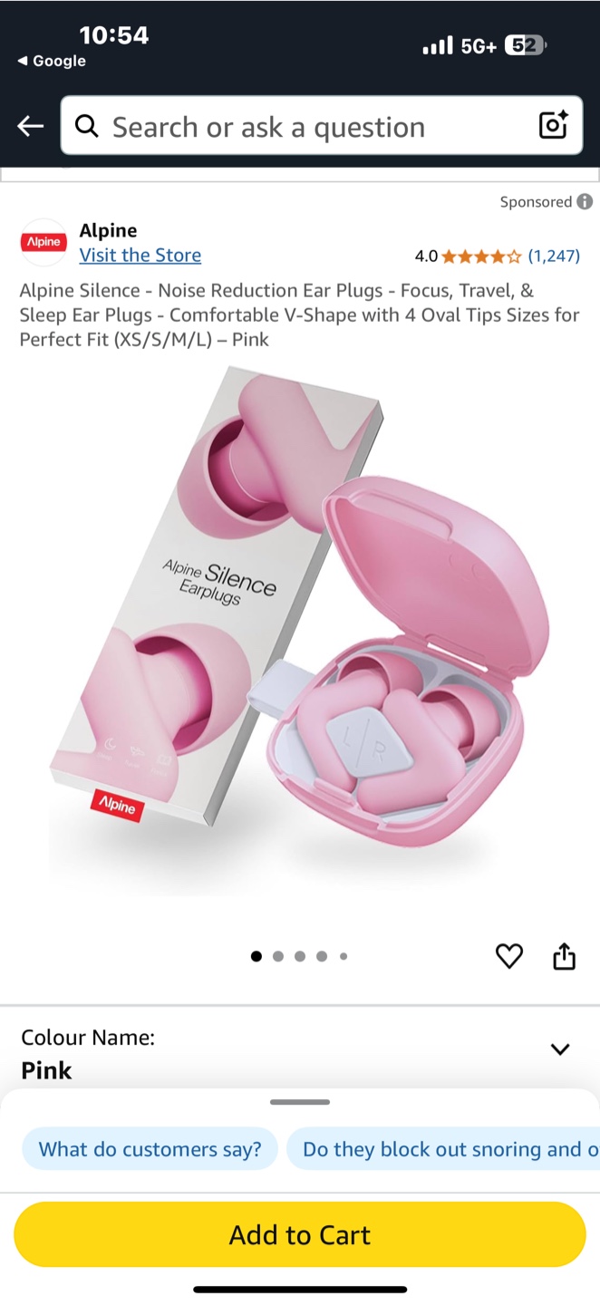 Alpine Silence Earplugs - Pink