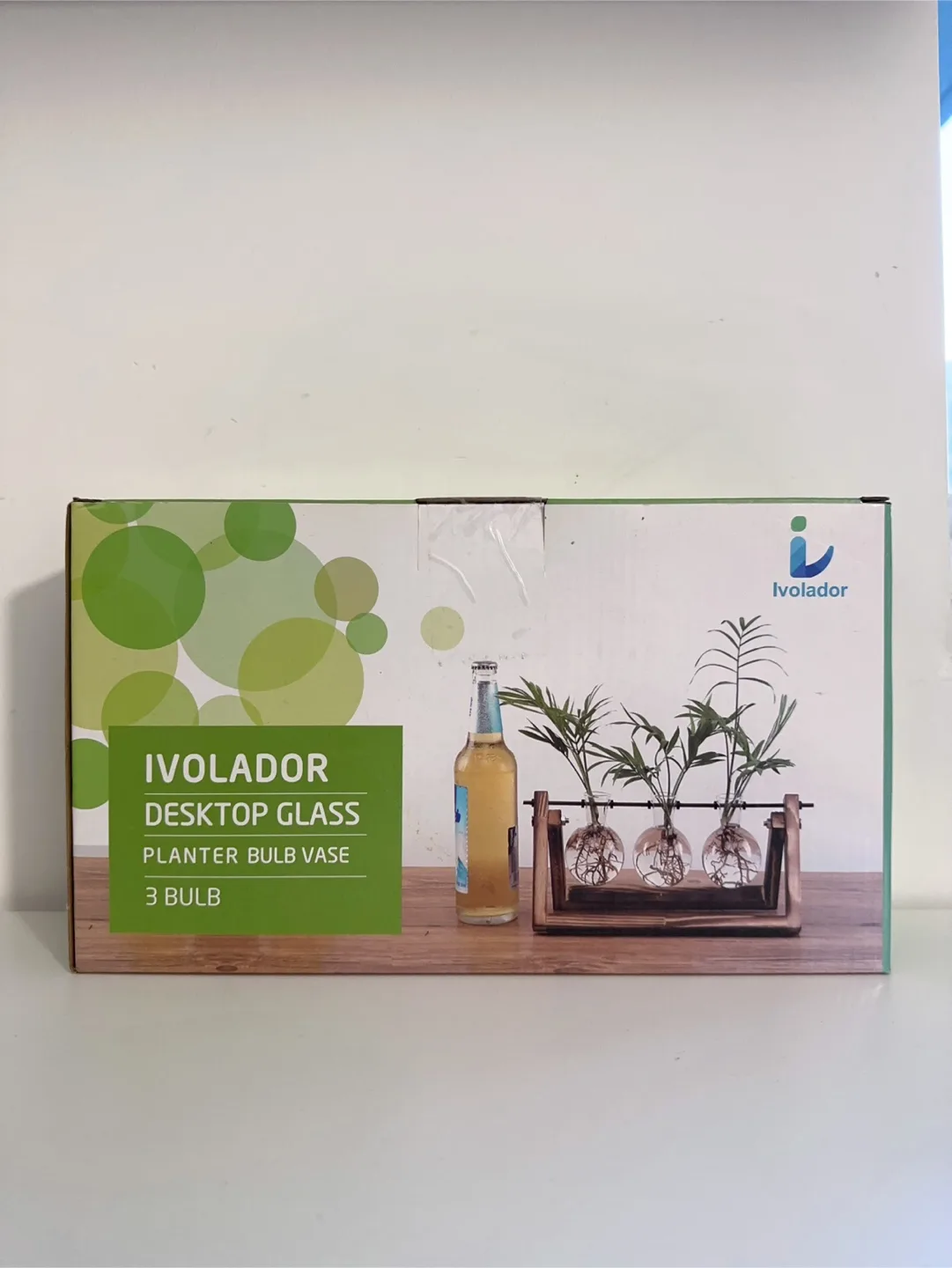 IVOADOR Desktop Glass Planter, 3 Bulb Vase image indicator(2)