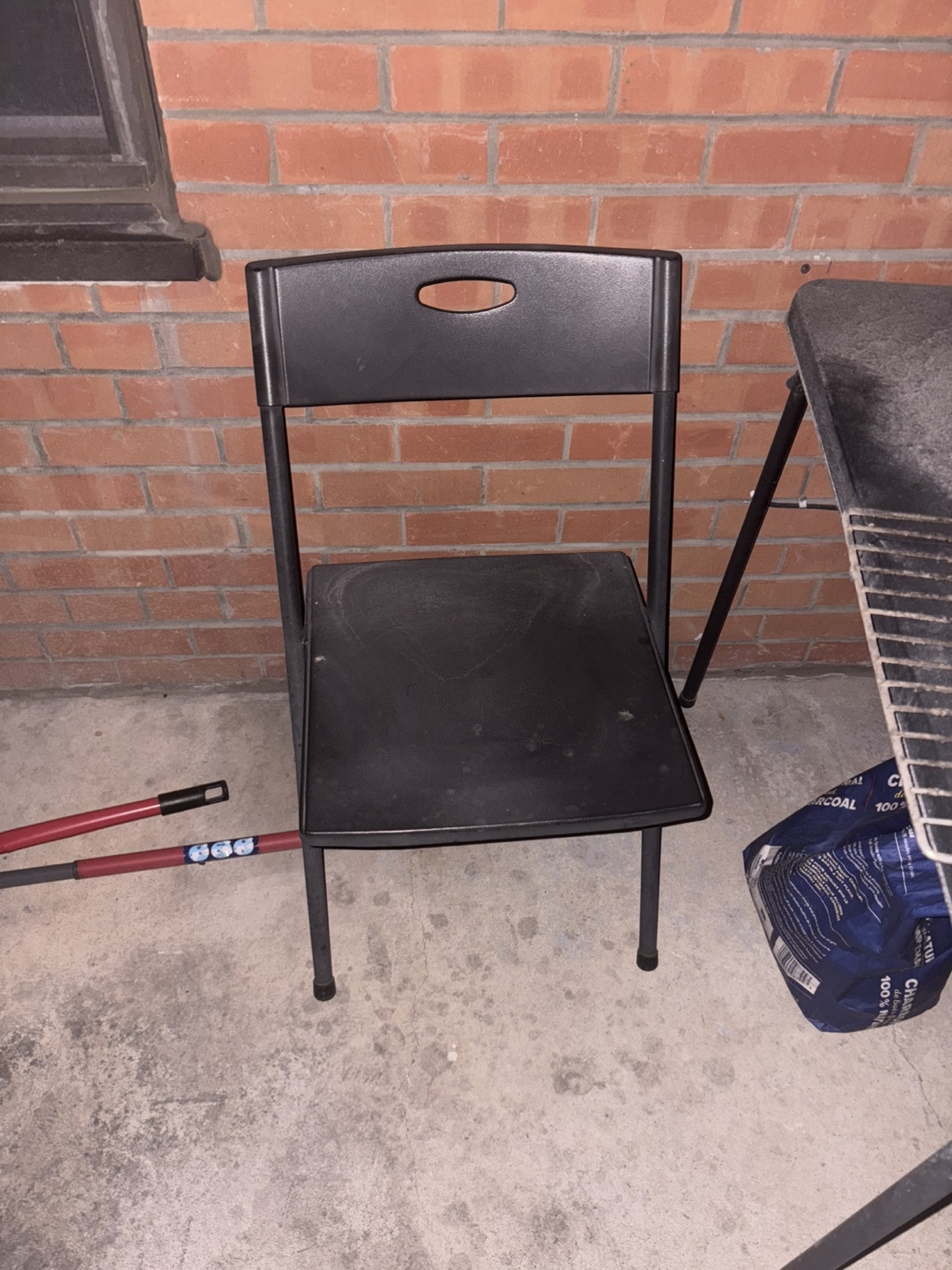 4 IKEA BLACK GUNDE FOLDING CHAIRS