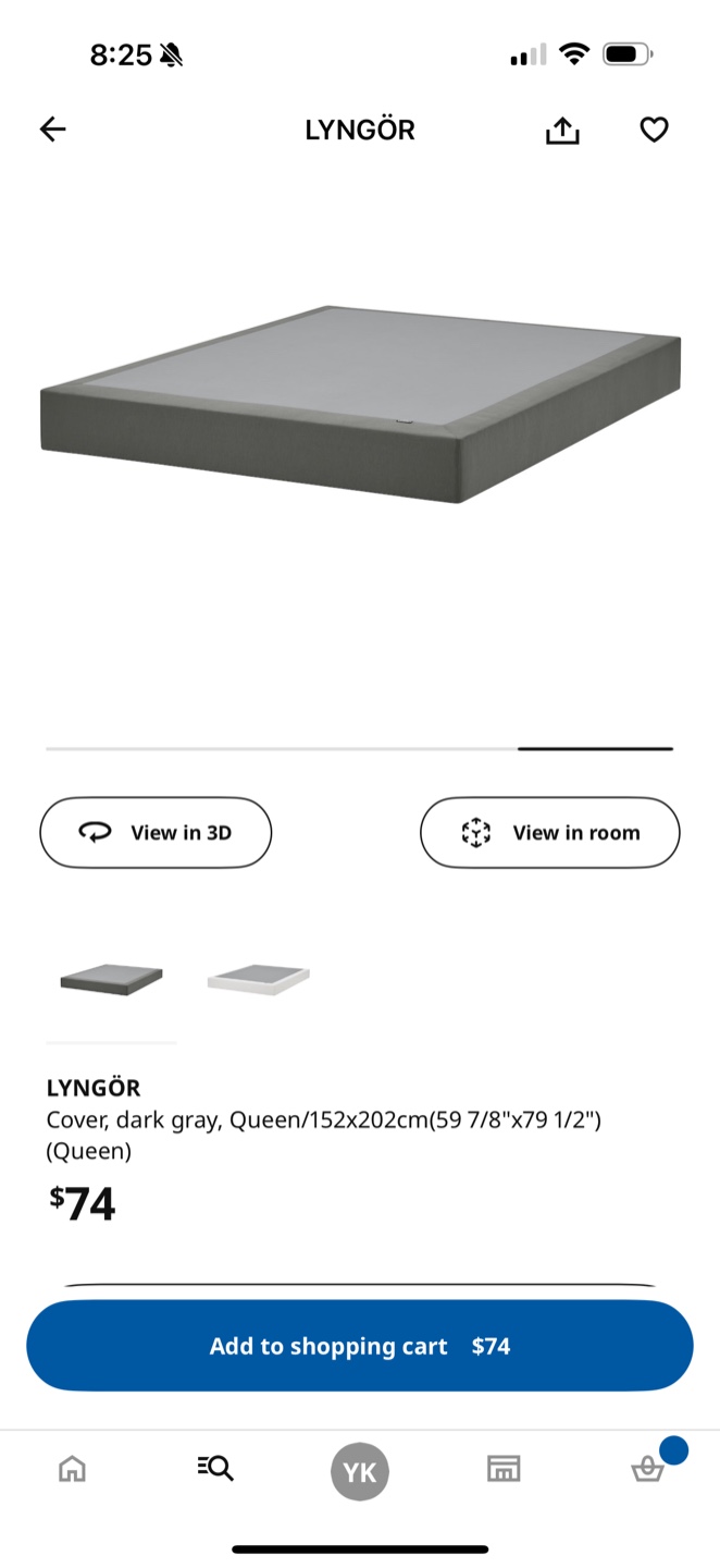 IKEA LYNGÖR Queen Mattress Base with Cover - photo 2