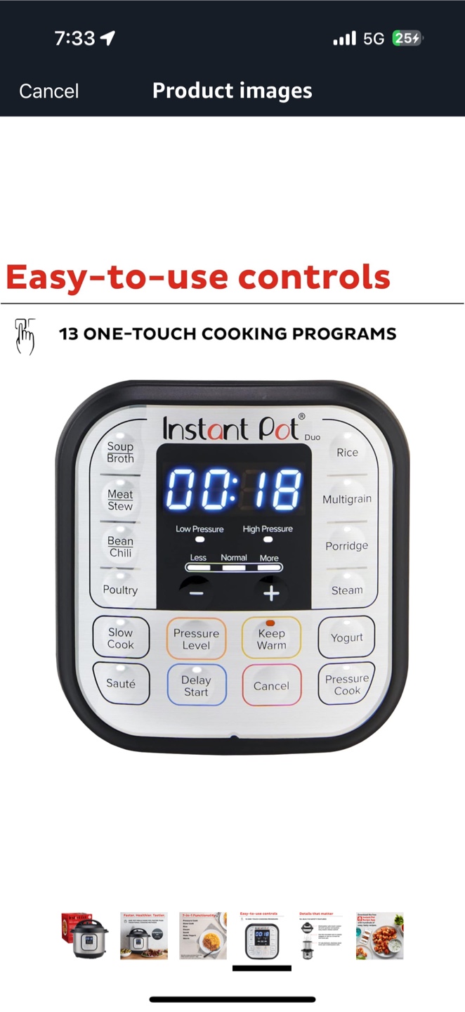 Instant Pot Duo 7-in-1 Electric Pressure Cooker - photo 5