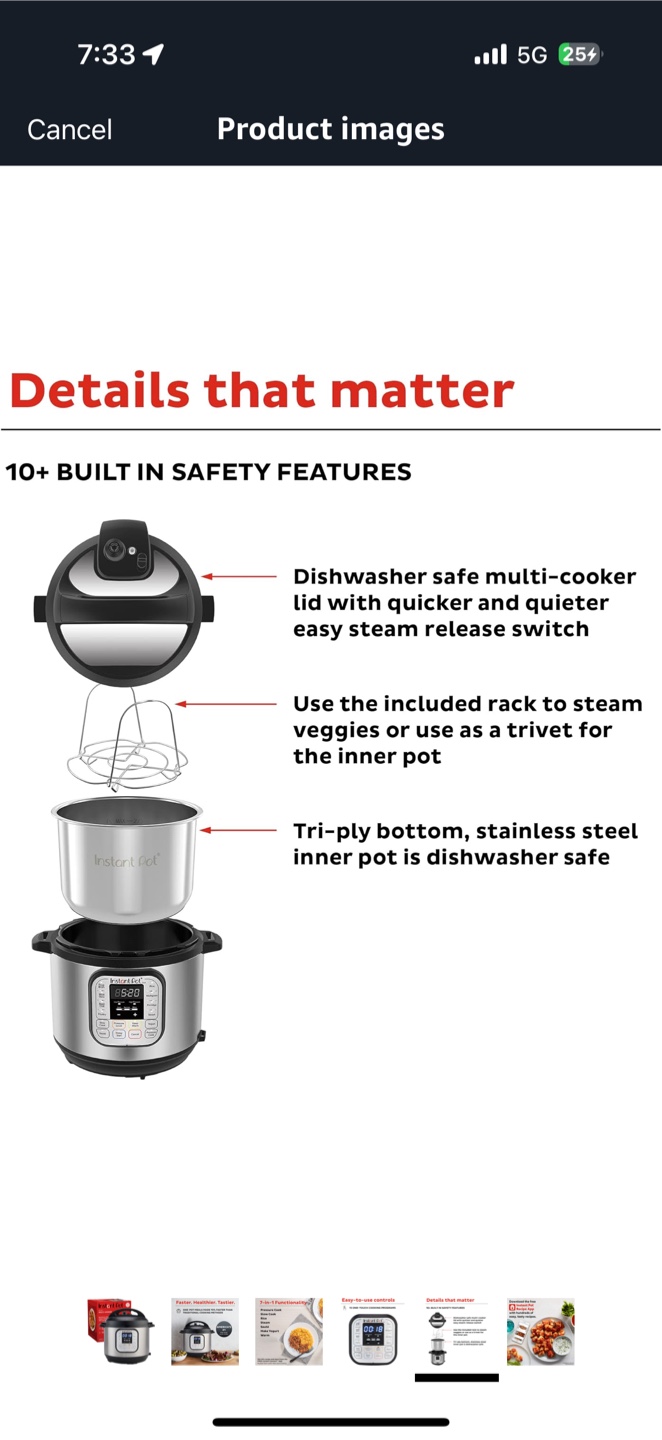 Instant Pot Duo 7-in-1 Electric Pressure Cooker - photo 4