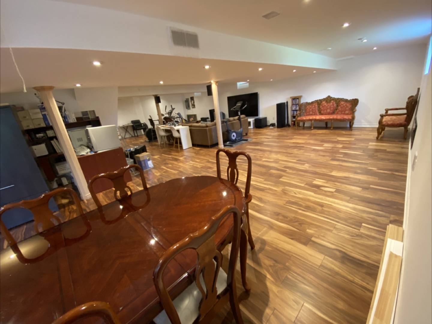 Dark Wood Dining Table and Chairs Set - photo 5