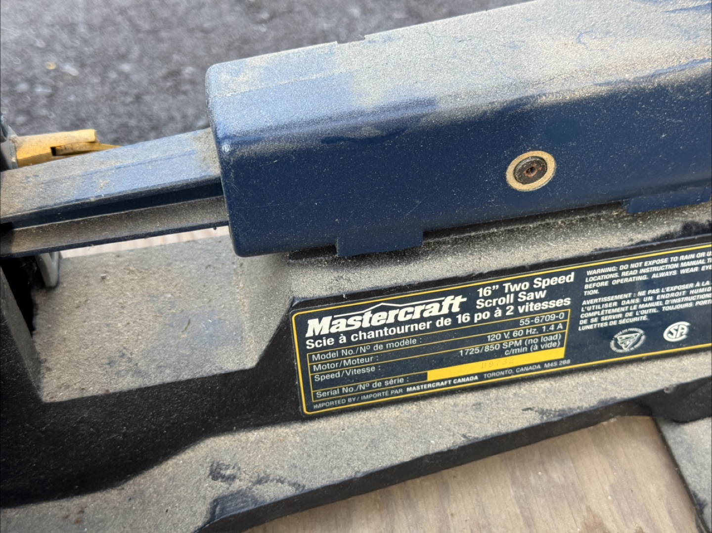 Mastercraft 16" Two-Speed Scroll Saw - photo 4