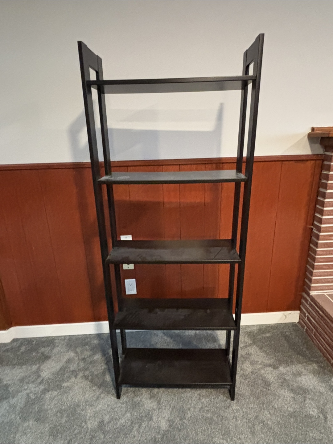 Black 5-shelf bookcase