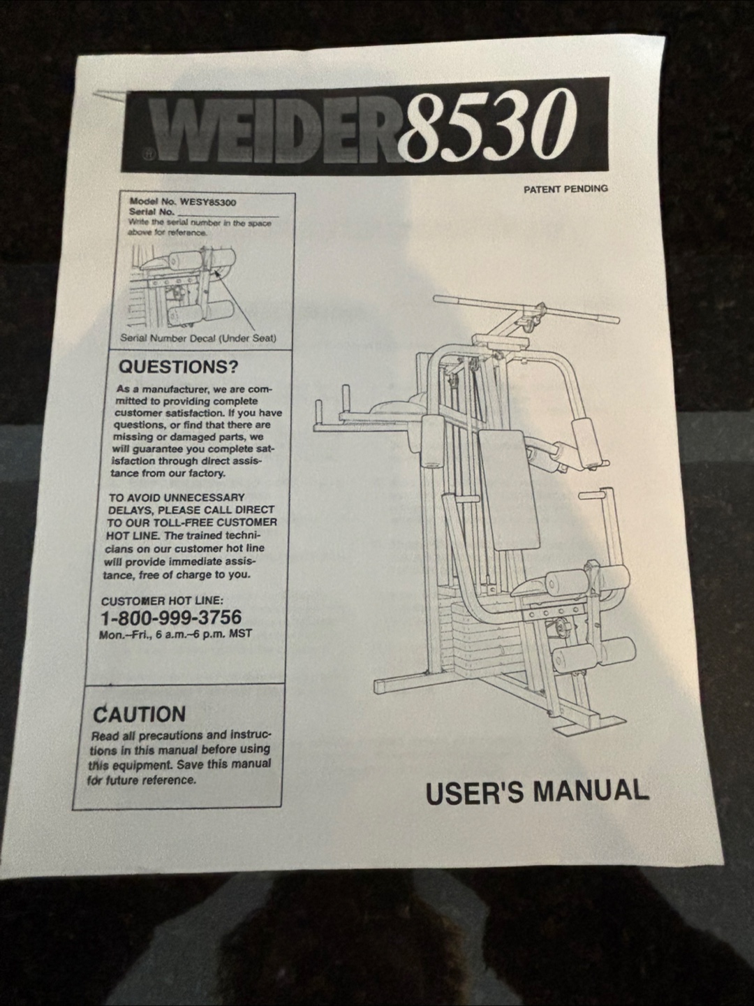 Weider 8530 Home Gym - photo 4