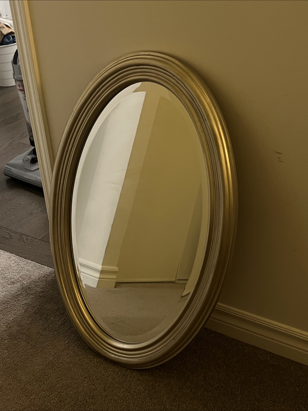 Oval Gold Mirror