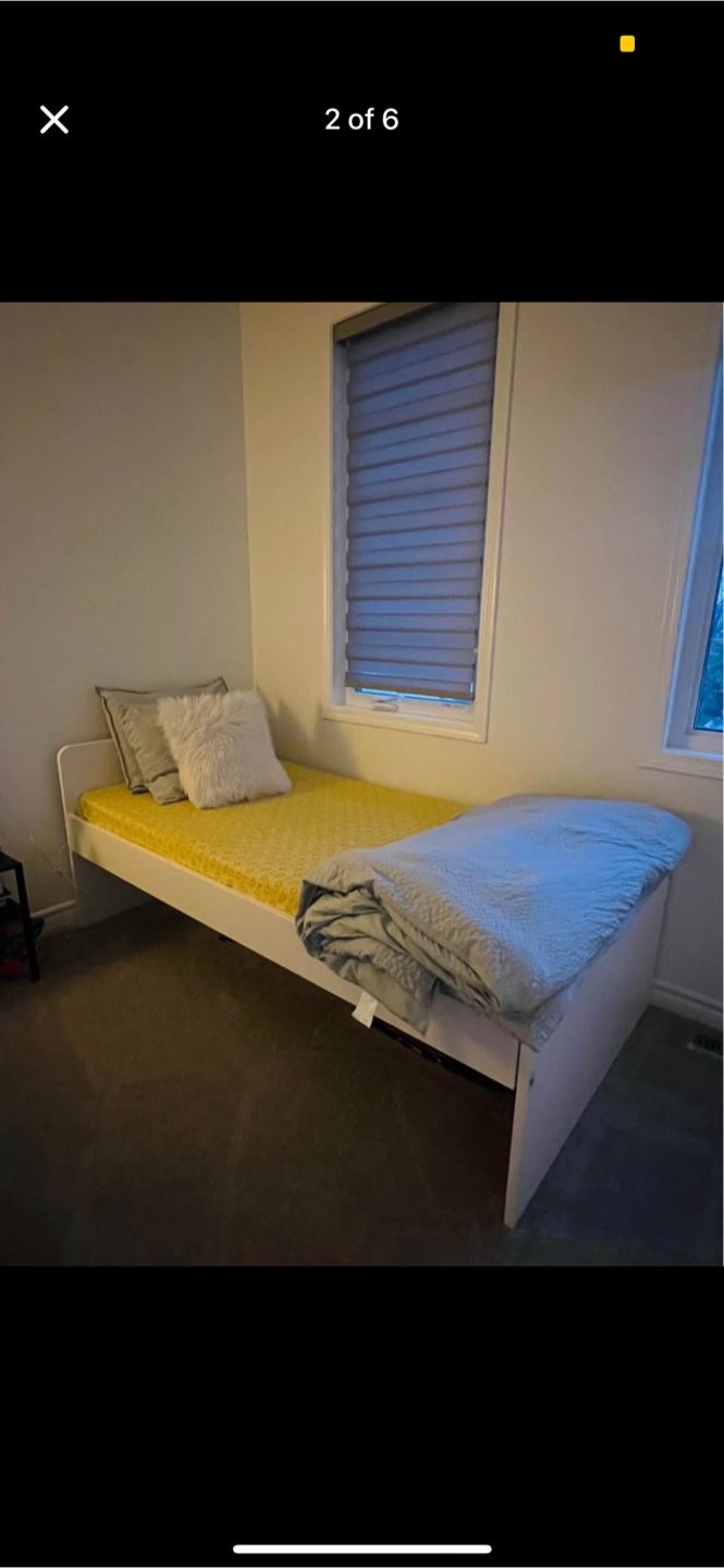 IKEA SLÄKT Twin Bed Frame - White