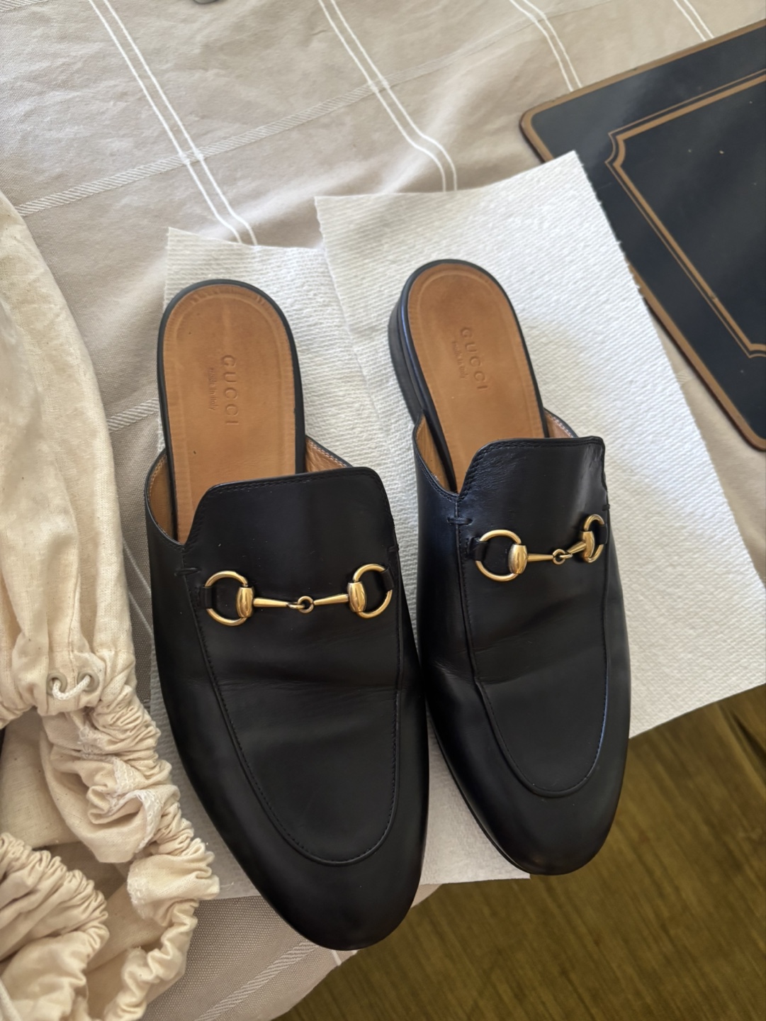 Gucci Leather Mules - Size 39