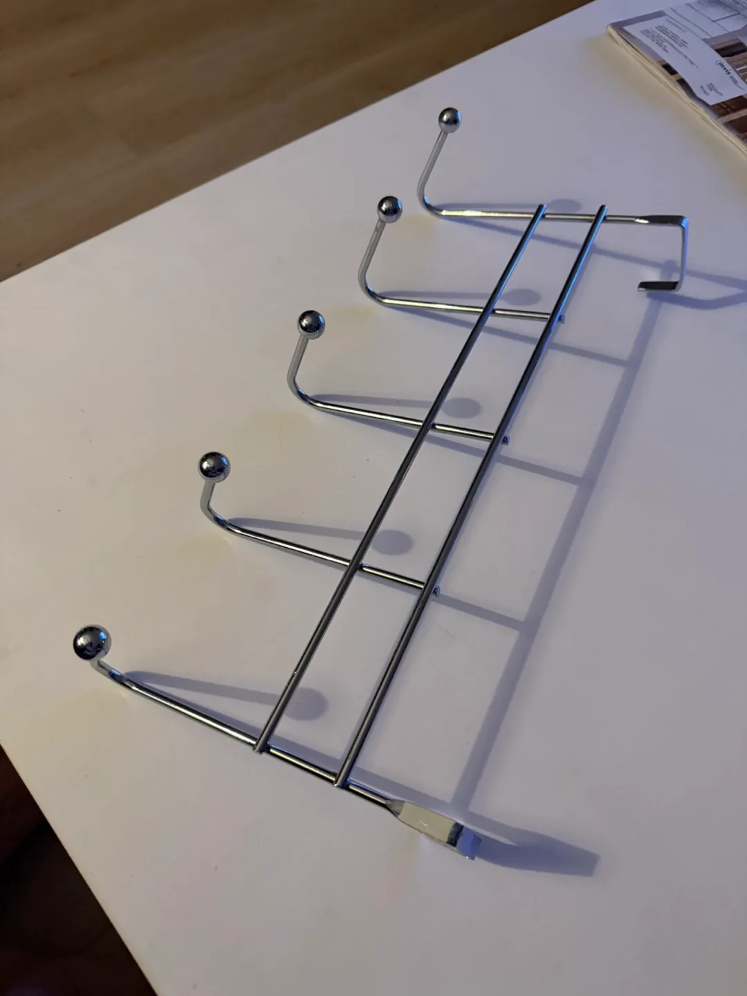 Chrome Over-the-Door Hook Rack thumbnail