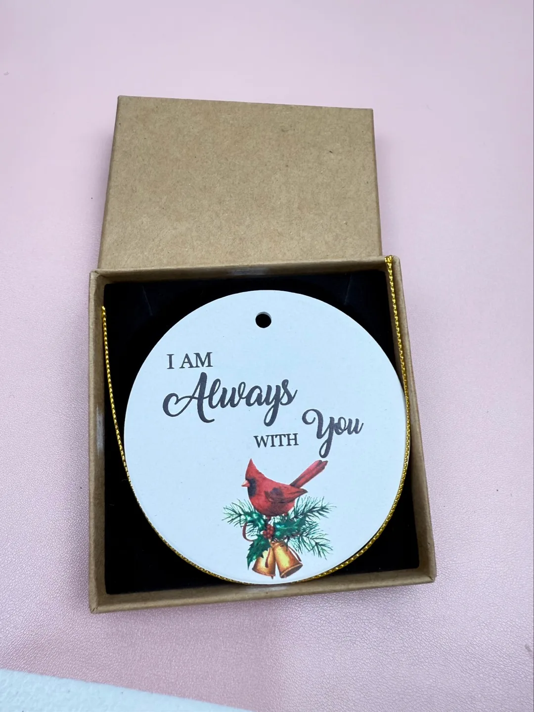 Cardinal Christmas Ornament - I Am Always With You thumbnail