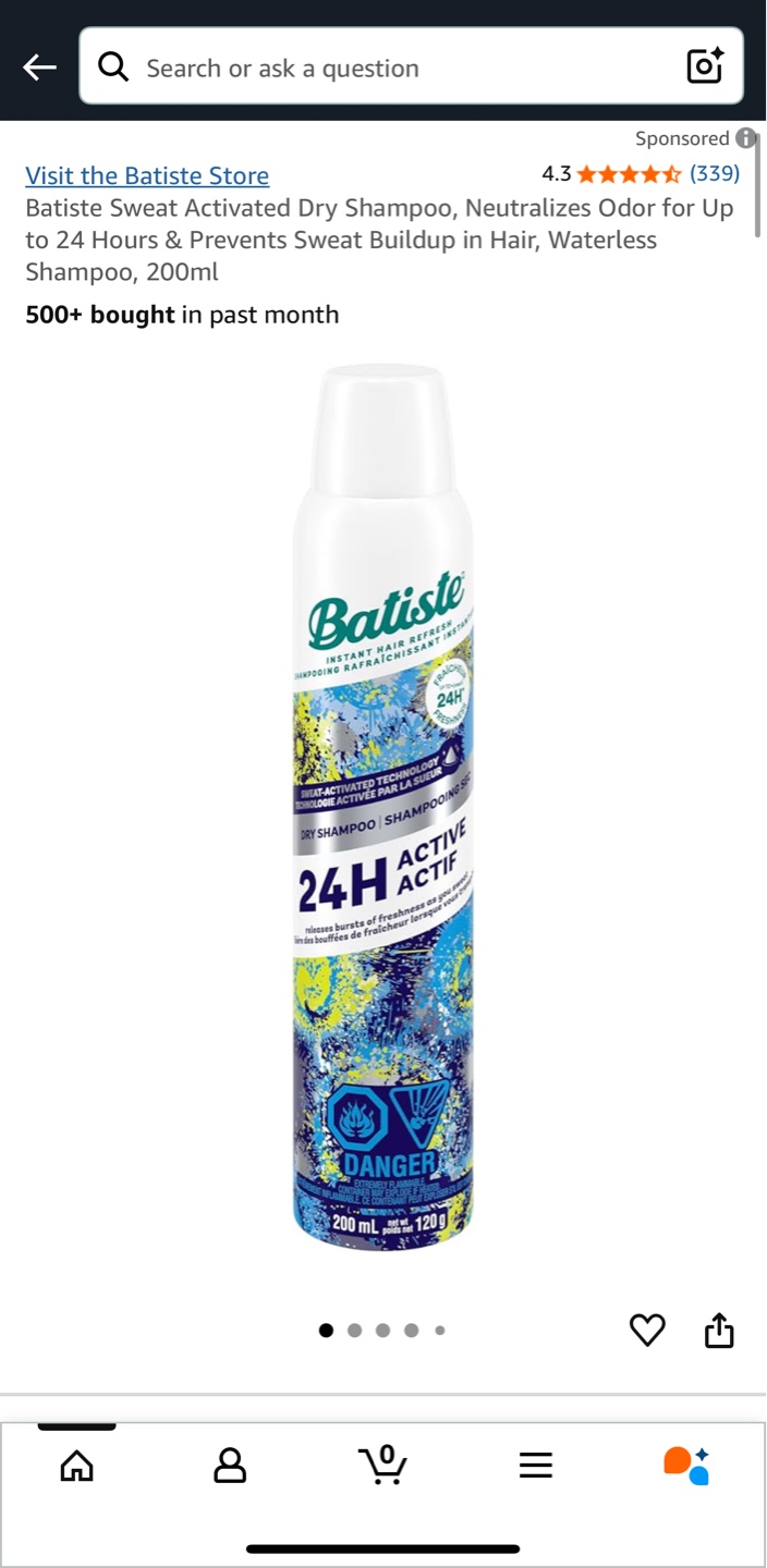 Batiste Dry Shampoo 24H Active 200ml - photo 2