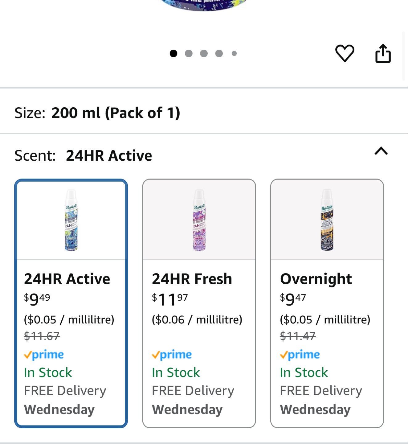 Batiste Dry Shampoo 24H Active 200ml - photo 3