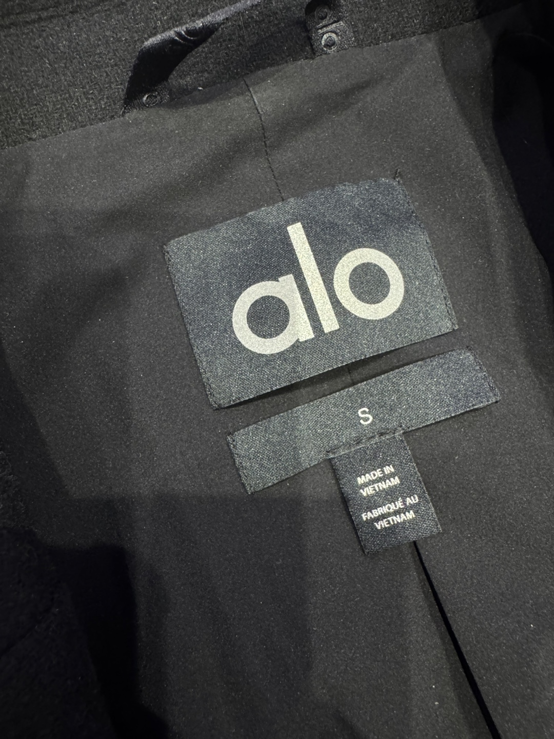 Alo Yoga Black Cropped Trench Jacket Size Small - photo 2