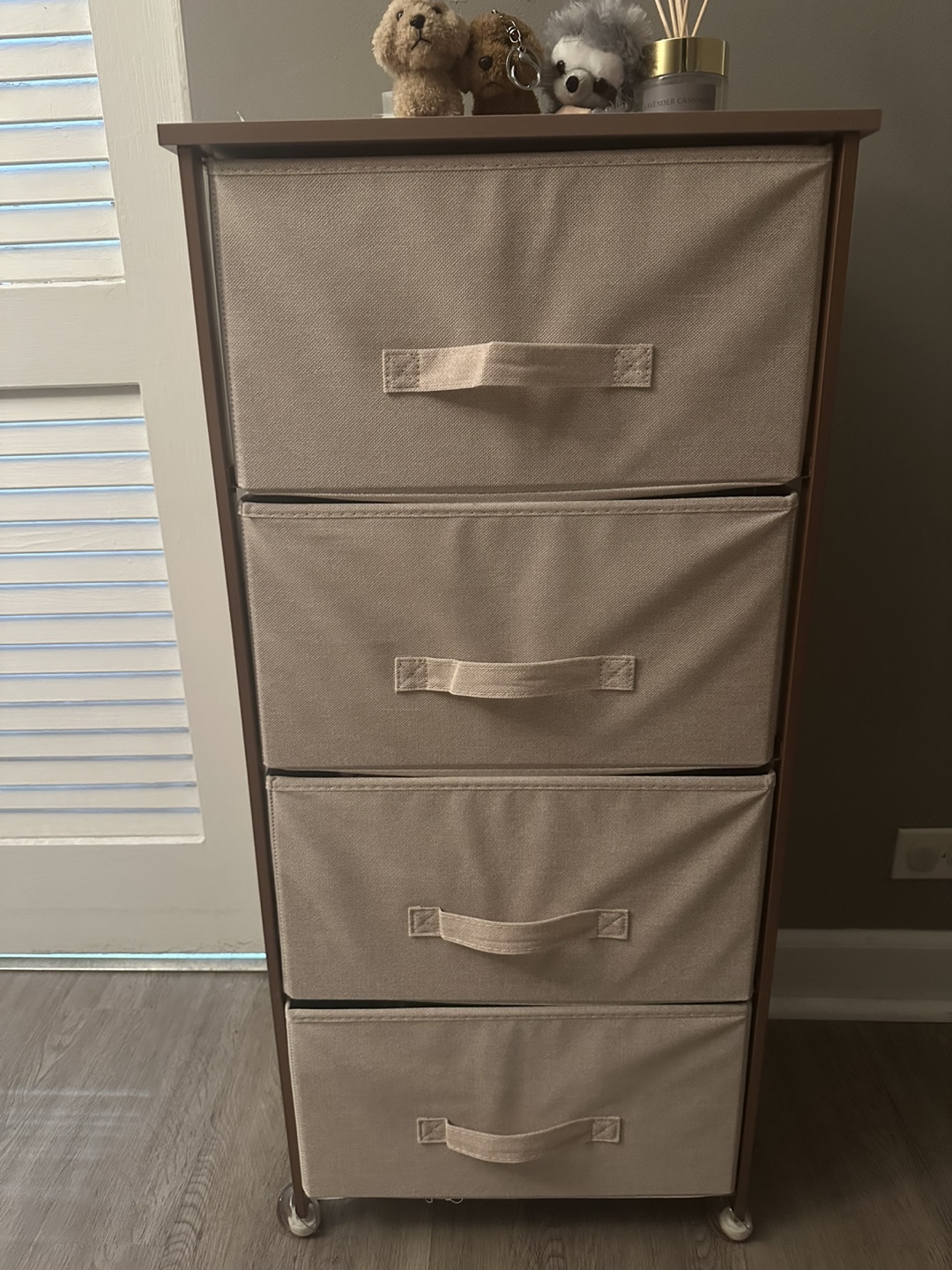 Four-Drawer Fabric Storage Cart