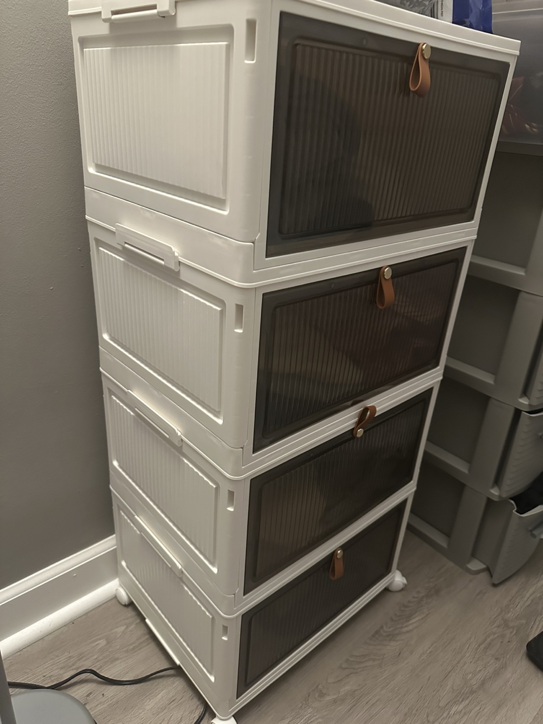 4-Drawer Plastic Stackable Storage Organizer - photo 2