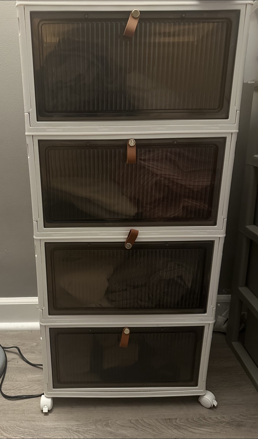 4-Drawer Plastic Stackable Storage Organizer