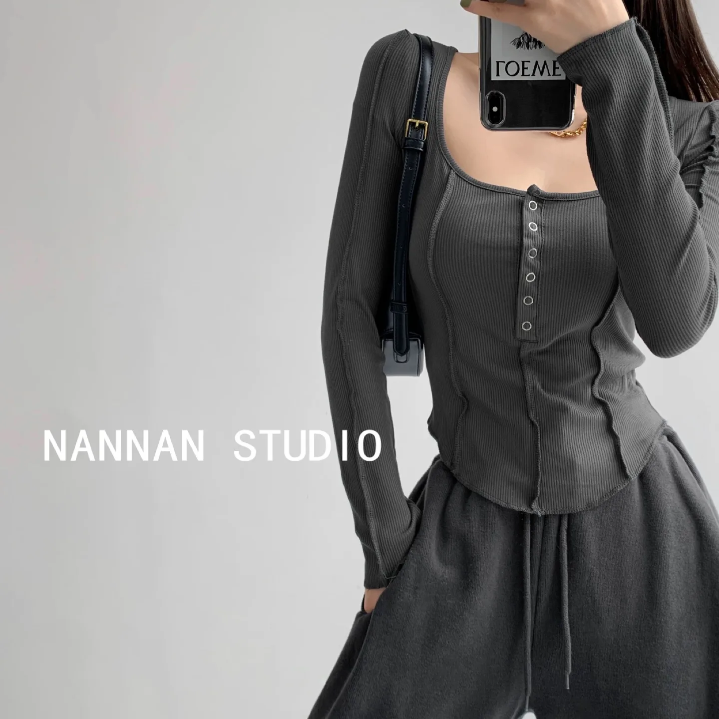 Ribbed Long Sleeve Top image indicator(2)