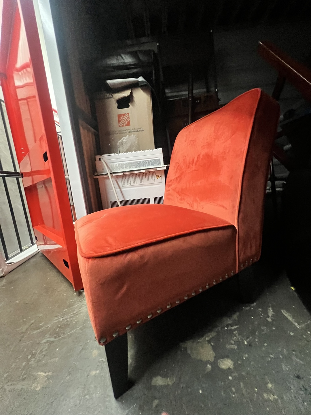 Orange Velvet Accent Chairs (2) - photo 2