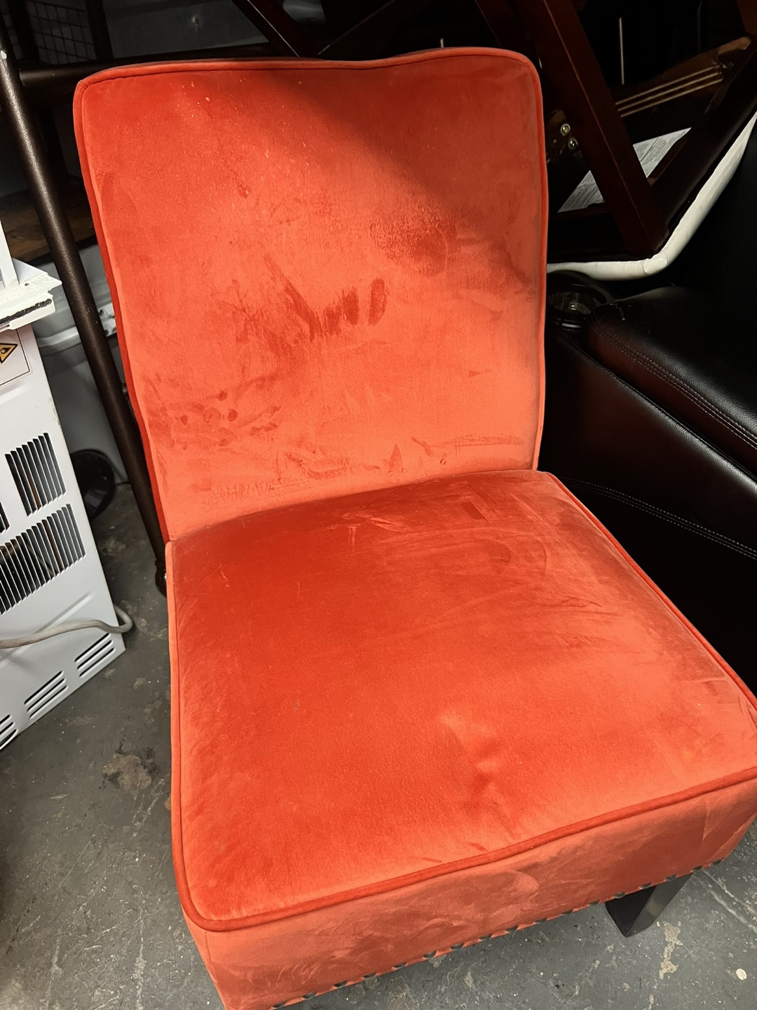 Orange Velvet Accent Chairs (2) - photo 3