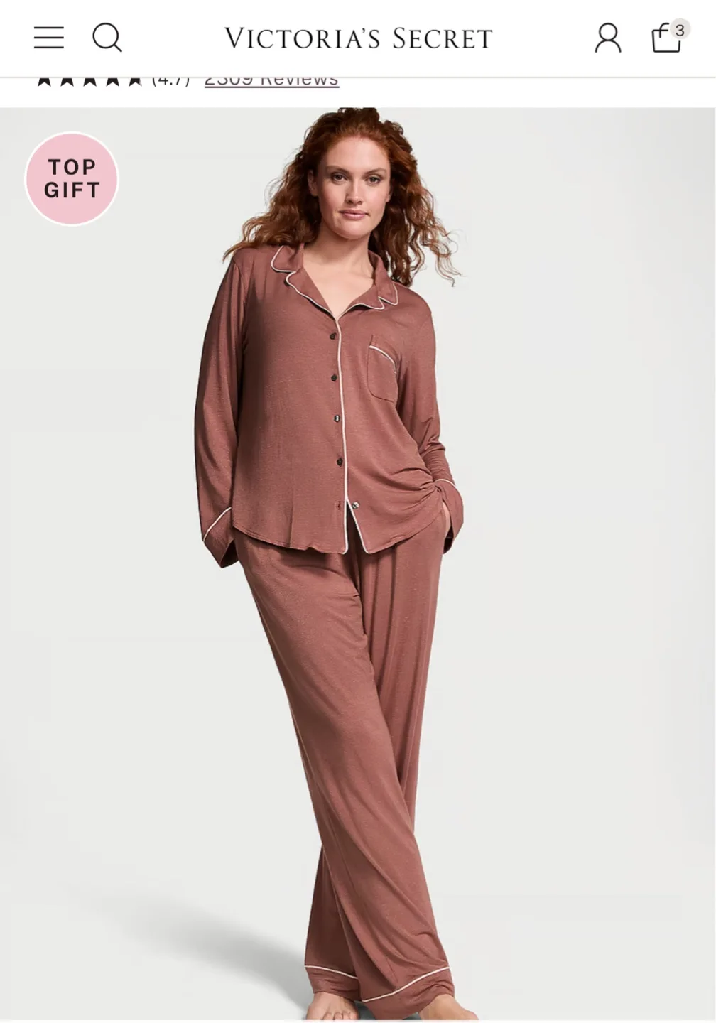 Victoria's Secret Pink Pajama Set - Size L thumbnail