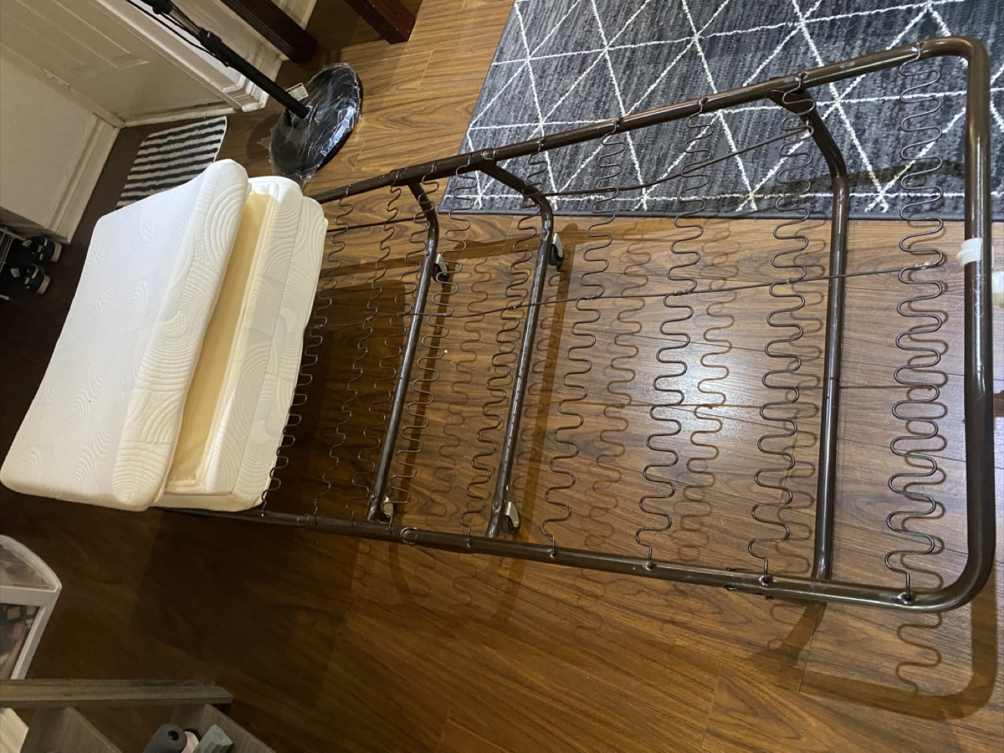 Single Folding bed frame with Single Tri-fold Mattress - photo 2