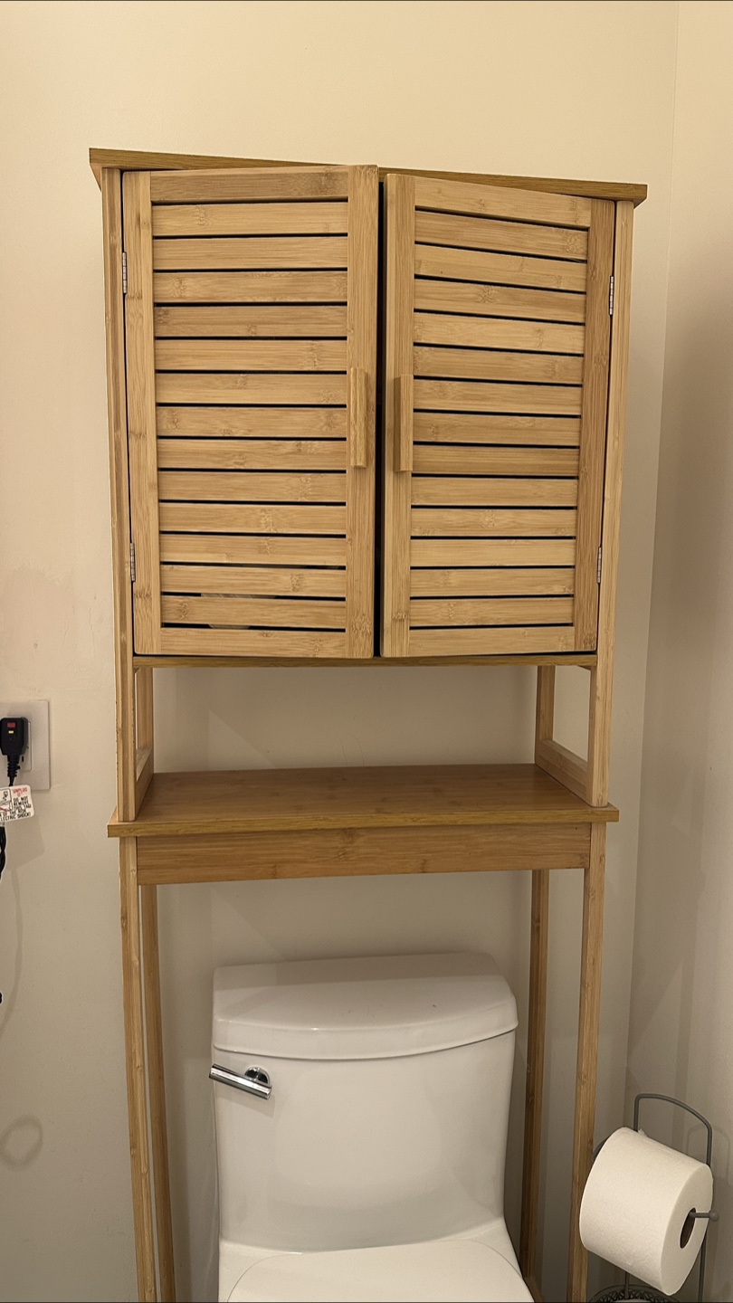 Bamboo Over Toilet Storage Cabinet
