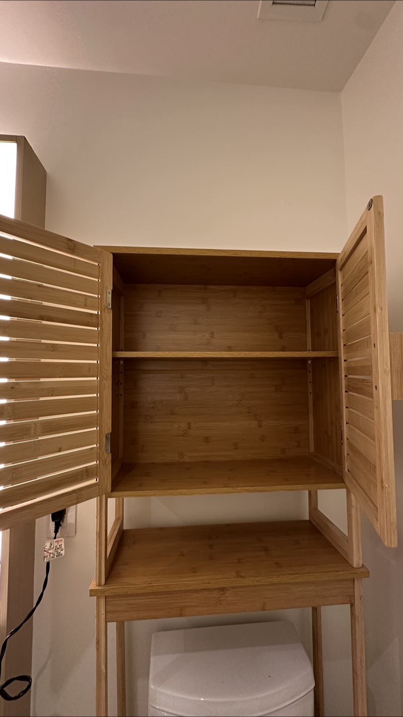 Bamboo Over Toilet Storage Cabinet - photo 2