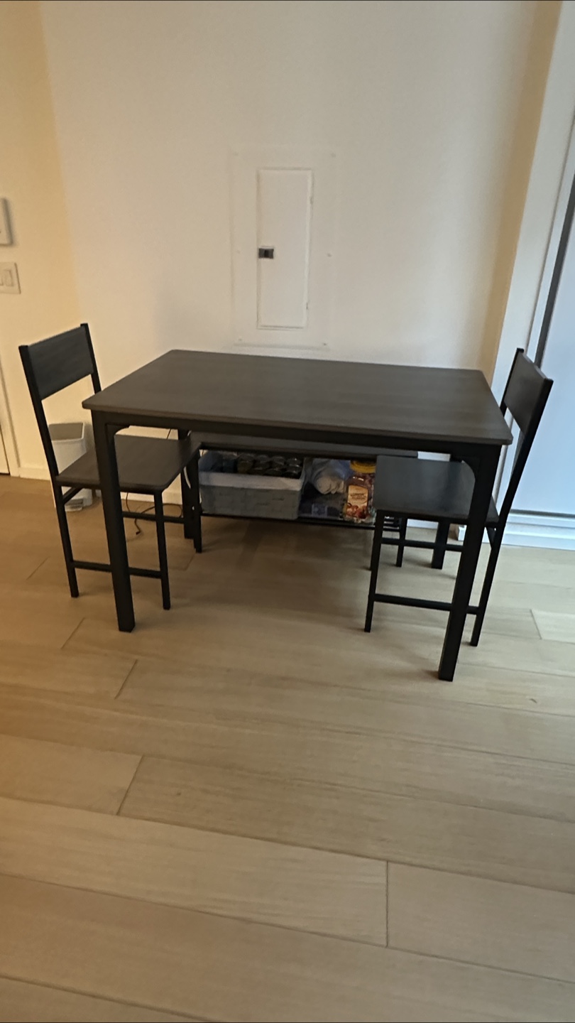 3-Piece Kitchen Table Set with Two Chairs