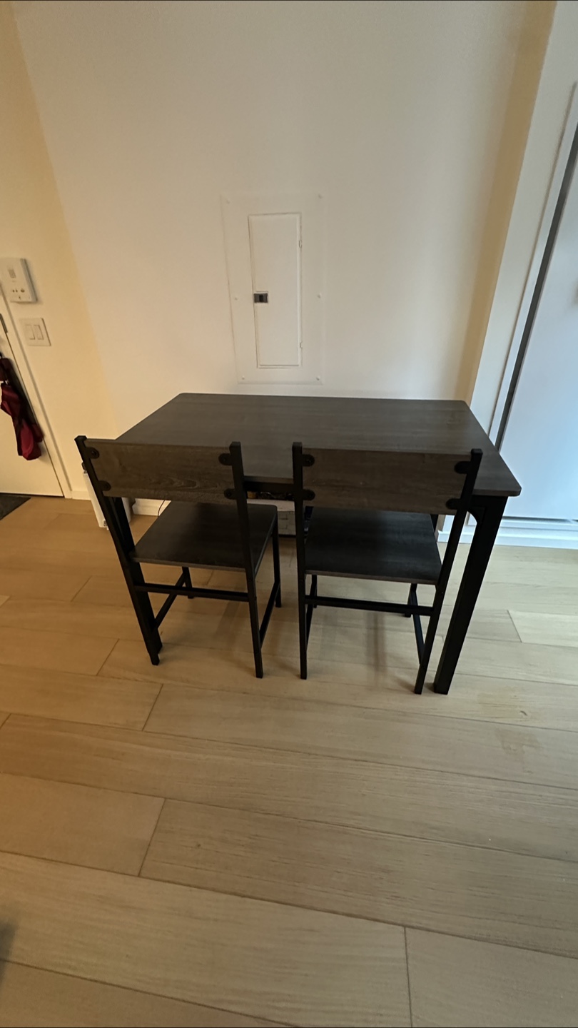 3-Piece Kitchen Table Set with Two Chairs - photo 2