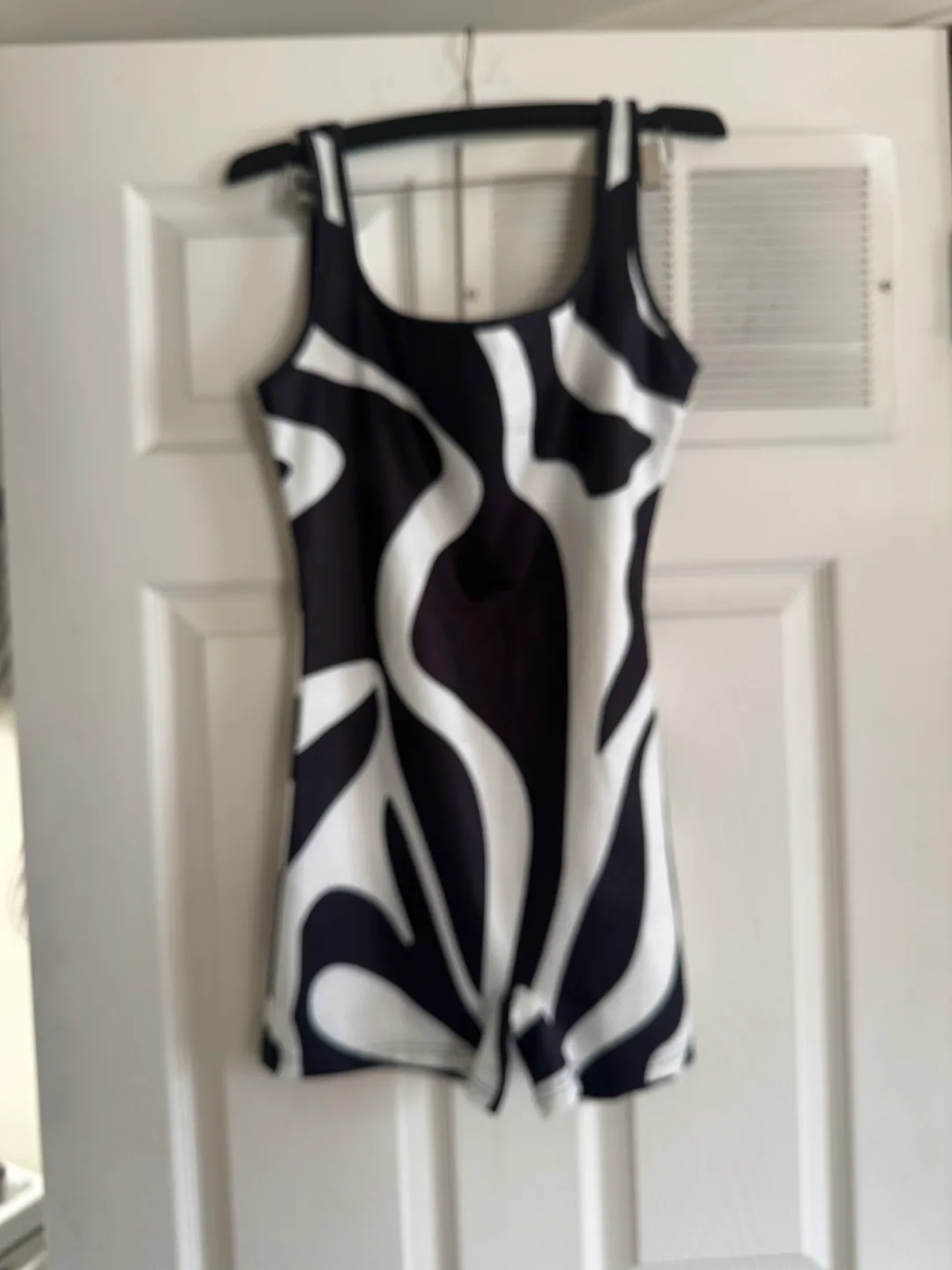 Black and White Abstract Print Romper thumbnail