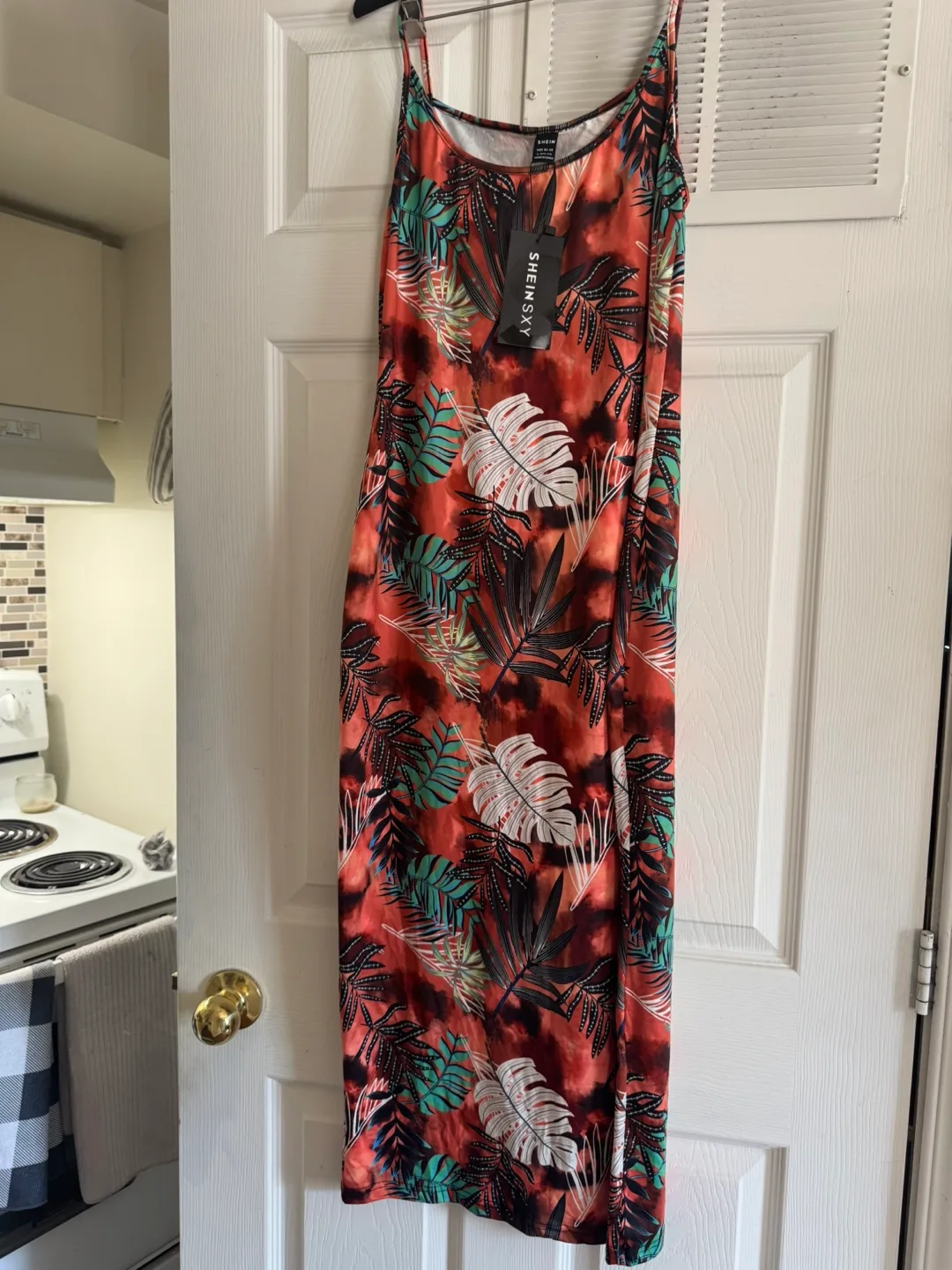 SheinSky Tropical Maxi Dress thumbnail