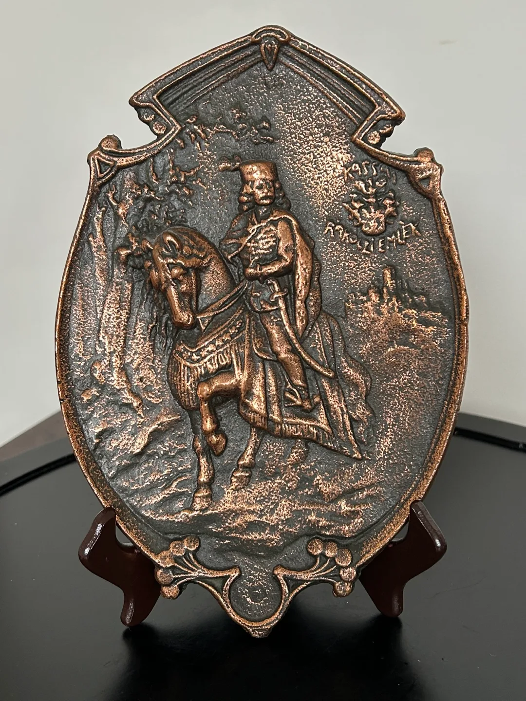 Vintage copper Hungarian wall decoration plague 8”🏒 thumbnail