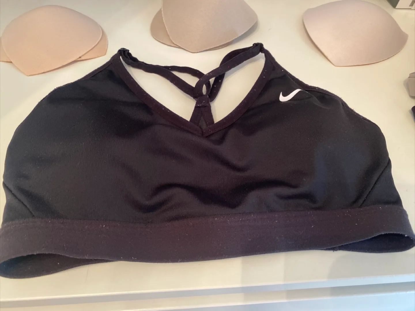 Nike Black Sports Bra with Removable Pads thumbnail