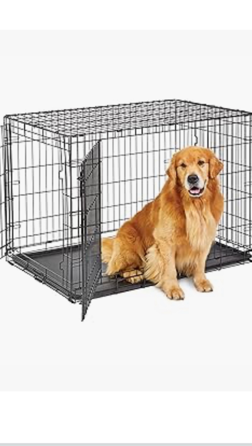 Dog Crate - Black Metal Wire Pet Cage