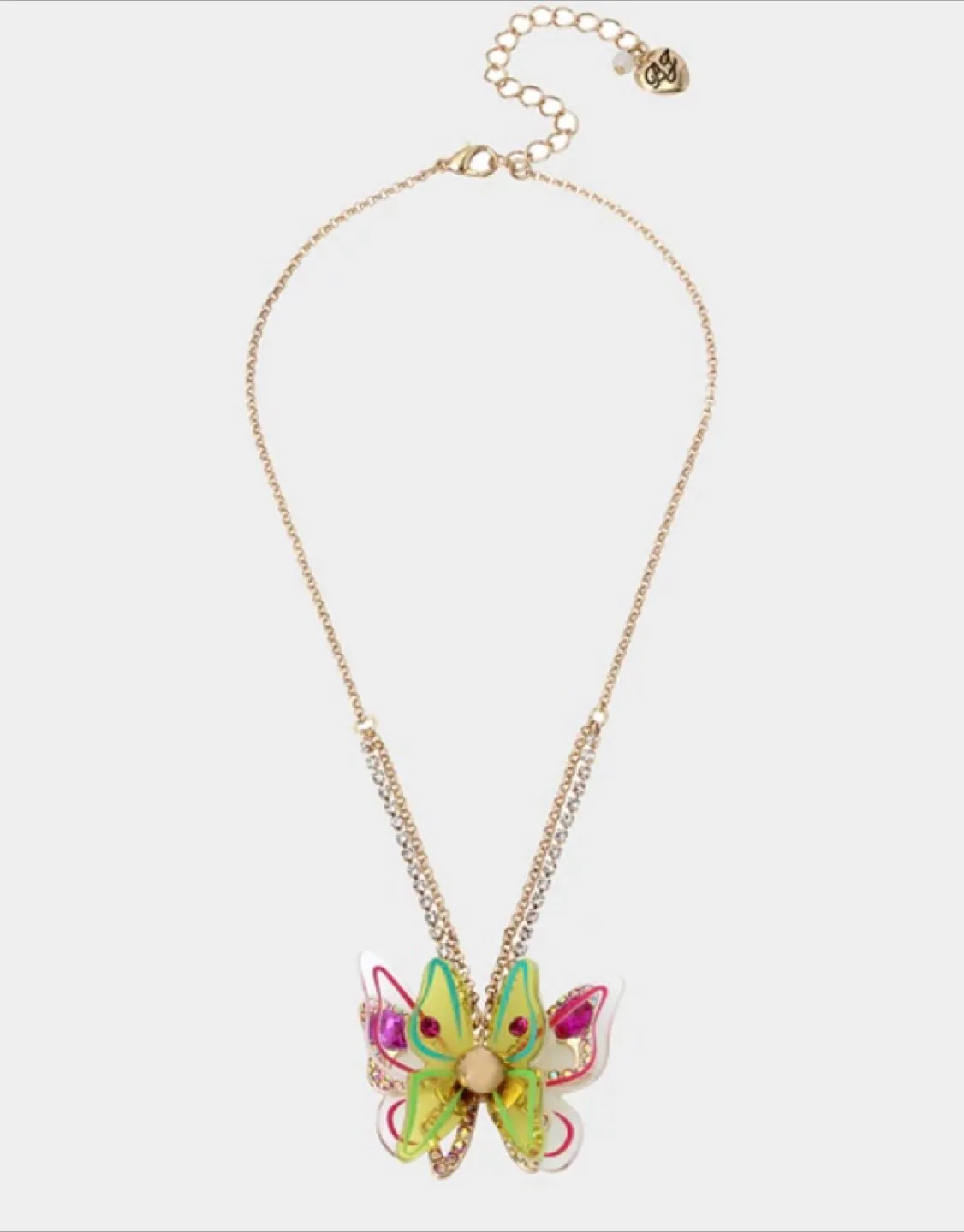 BETSEY JOHNSON Butterfly Resin Ring Pendant Necklace Set image indicator(8)