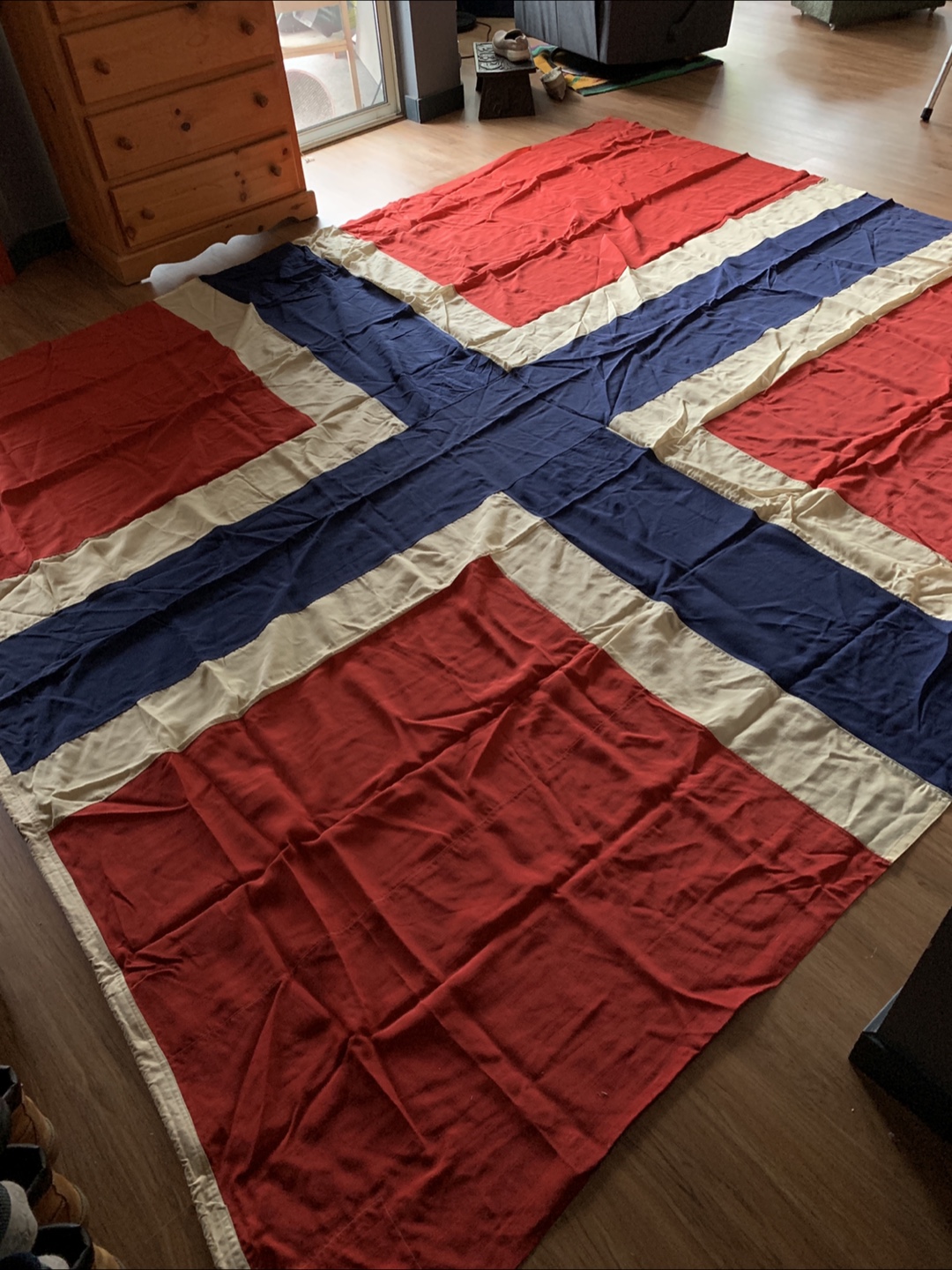 Large Vintage Norwegian Flag - photo 3