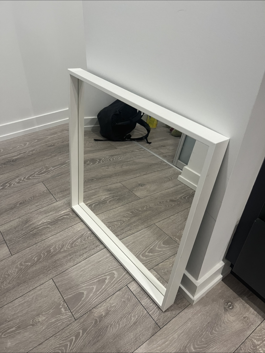 IKEA White Framed Mirror - photo 3