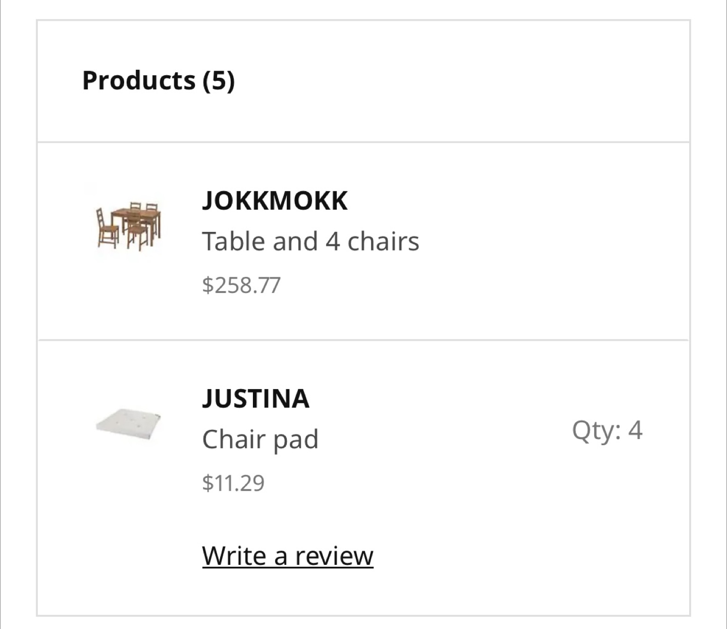 IKEA JOKKMOKK Table and 4 Chairs + 4 Chair Pads - photo 3