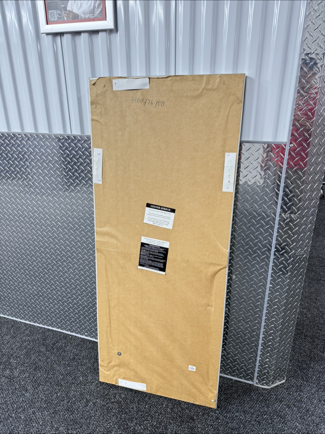 Large Silver Framed Floor Mirror - photo 2