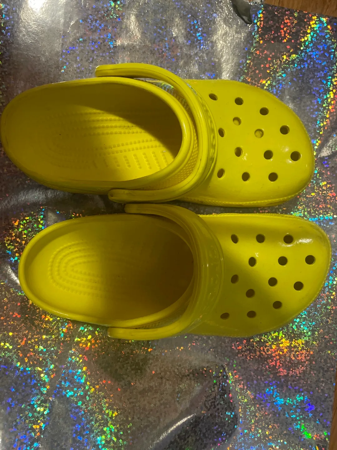 Women's Yellow Crocs Size 6 thumbnail