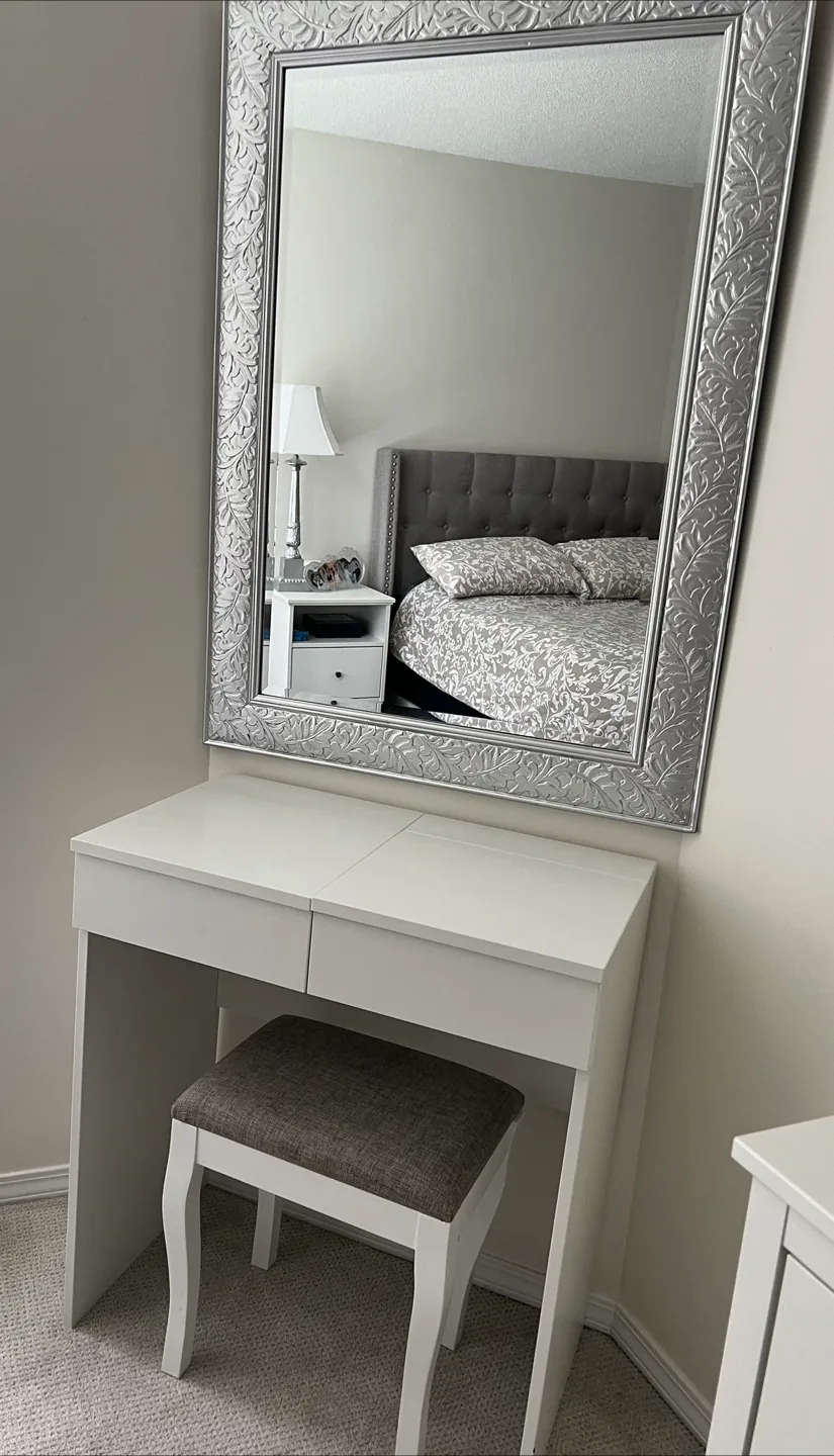 Ornate Mirror and Matching Lamp thumbnail