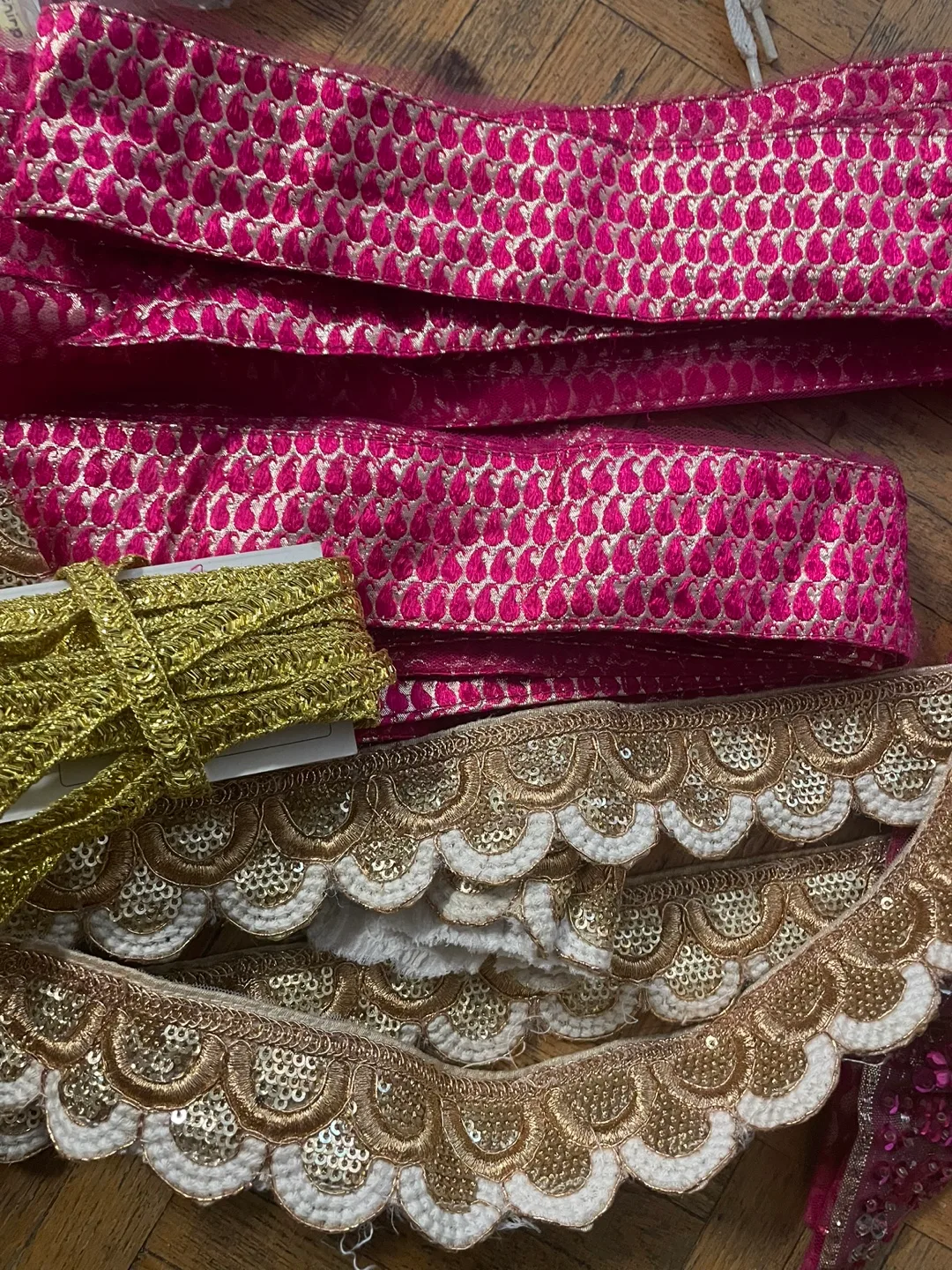 Embroidered trim and lace thumbnail