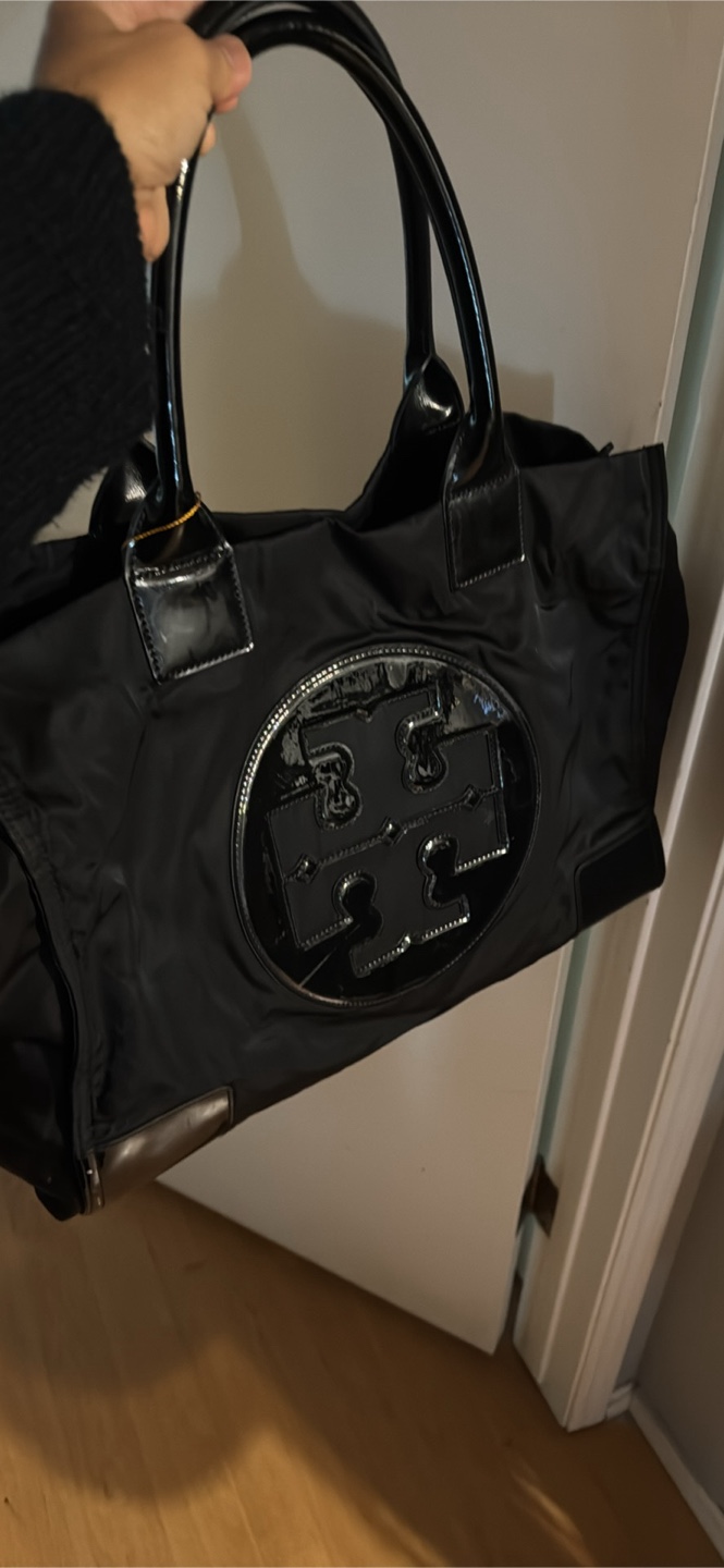 Tory Burch Black Nylon Tote Bag