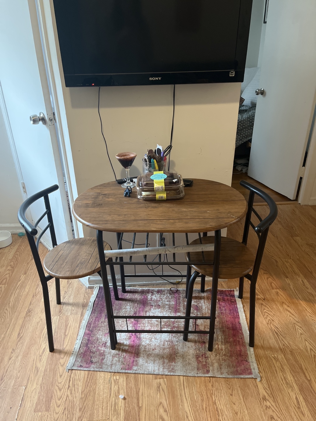 Small Kitchen Table Set with Two Chairs