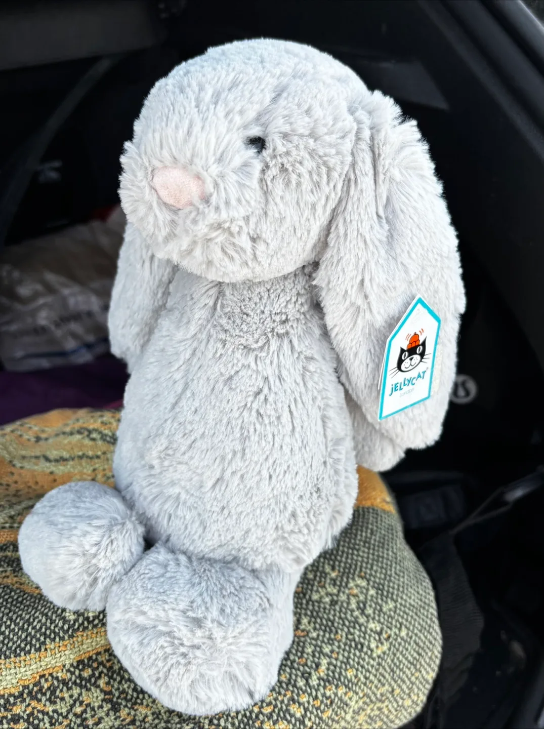 Jellycat Med Bashful Grey Bunny with Tag - Jelly Cat Sale thumbnail